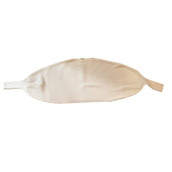 Cream Ribbed Women's Sweater - Picture 3 of 3